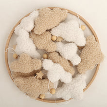 Load image into Gallery viewer, Boucle Baby Mobile Neutral Moon and Cloud Mobile Nursery Decor Cloud Cot Mobile
