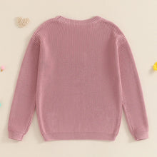 Load image into Gallery viewer, Family Matching Sweaters Mommy and Me Letter Embroidery- Pick your Color
