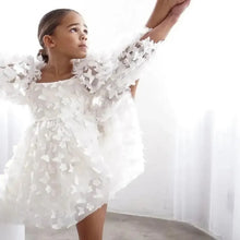 Load image into Gallery viewer, Butterfly Tutu Dress with Puff Sleeve - Pick your Color
