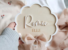 Load image into Gallery viewer, Personalized baby name plaque, Baby name announcement acrylic sign
