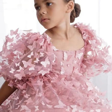 Load image into Gallery viewer, Fashion Baby Girl Princess Butterfly Tutu Dress Puff Sleeve Child Tulle Vestido Pageant Party Birthday Baby Clothes 1-12Y
