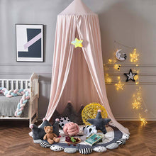 Load image into Gallery viewer, Battilo Bed Canopy Children&#39;s Tent Kids Bed Mosquito Net Round Dome Hanging Indoor Outdoor Castle Play Tent Kid Room Decora - BEBIMINE LLC
