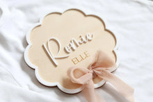 Load image into Gallery viewer, Personalized baby name plaque, Baby name announcement acrylic sign
