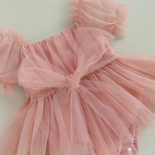 Load image into Gallery viewer, Baby Girl Princess Romper Tulle Dress +Headband - Pick your color
