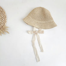 Load image into Gallery viewer, Baby Girl Beach/ Summer Crochet Straw Hat- Choose Your Color - BEBIMINE LLC
