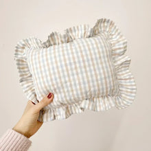 Load image into Gallery viewer, Custom Name Small Pillow with Ruffles
