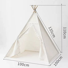 Load image into Gallery viewer, 1.6m/1.3m Kid Tent Indoor Play House / Teepee style
