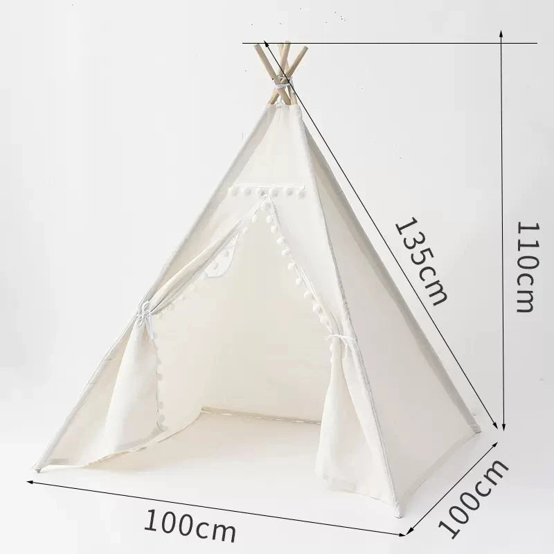 1.6m/1.3m Kid Tent Indoor Play House / Teepee style