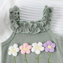 Load image into Gallery viewer, 3PCS  Flower Set with Romper, Pants and Headband
