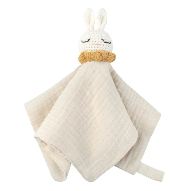 Crochet Bunny Baby Nursing Bib, Security Blanket/ Soother Towel-pick your Color