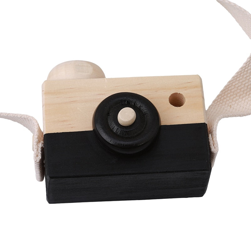 Kids Wooden Camera - Pick your Color - BEBIMINE LLC