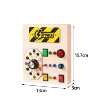 Load image into Gallery viewer, LED Light Switch wooden Busy Board - Pick your Style - BEBIMINE LLC
