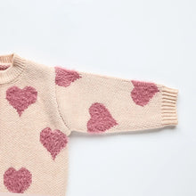 Load image into Gallery viewer, Knitted Clothing Set 2 pcs with Hearts
