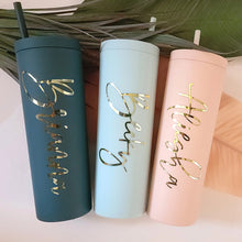 Load image into Gallery viewer, Personalized Slim Skinny Tumblers, Water Bottle with Name - Pick your Color - BEBIMINE LLC
