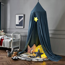 Load image into Gallery viewer, Battilo Bed Canopy Children&#39;s Tent Kids Bed Mosquito Net Round Dome Hanging Indoor Outdoor Castle Play Tent Kid Room Decora - BEBIMINE LLC
