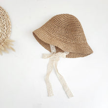 Load image into Gallery viewer, Baby Girl Beach/ Summer Crochet Straw Hat- Choose Your Color - BEBIMINE LLC
