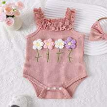 Load image into Gallery viewer, 3PCS  Flower Set with Romper, Pants and Headband
