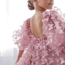 Load image into Gallery viewer, Butterfly Tutu Dress with Puff Sleeve - Pick your Color
