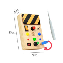 Load image into Gallery viewer, LED Light Switch wooden Busy Board - Pick your Style - BEBIMINE LLC
