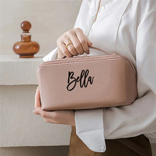 Load image into Gallery viewer, Personalised Cosmetic Bag , Makeup Bag with Name- Pick your Color - BEBIMINE LLC
