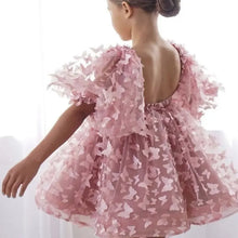 Load image into Gallery viewer, Fashion Baby Girl Princess Butterfly Tutu Dress Puff Sleeve Child Tulle Vestido Pageant Party Birthday Baby Clothes 1-12Y

