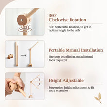 Load image into Gallery viewer, Baby Crib Mobile Arm Wooden Mobile Arm with Height Adjustable Mobile Hanger for Crib
