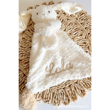 Load image into Gallery viewer, Personalized Bunny Lovey , cuddle cloth with Embroidery Name

