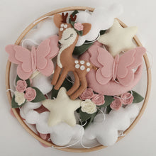 Load image into Gallery viewer, Deer Mobile for Crib  Baby Girl Nursery Decor
