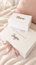 Load image into Gallery viewer, Optional Bebimine personalised gift packaging with custom wooden name

