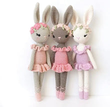 Load image into Gallery viewer, Crochet Amigurumi Doll- Bunny Ballerina Girl - BEBIMINE LLC
