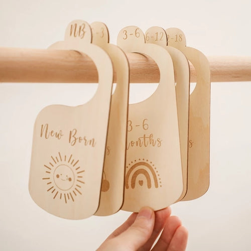 Baby Closet Dividers, Wooden Clothes Organizers - Pick your Style - BEBIMINE LLC