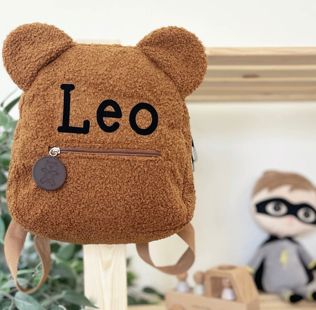 Teddy Kids BackPack With Name- Pick your Color - BEBIMINE LLC