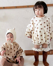 Load image into Gallery viewer, Oversized Waffle Teddy Playsuit- Beige - BEBIMINE LLC
