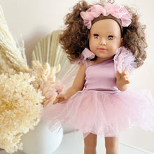 Load image into Gallery viewer, *New Beautiful Doll with Brown Hair and light pink Tutu - BEBIMINE LLC
