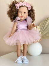 Load image into Gallery viewer, *New Beautiful Doll with Brown Hair and light pink Tutu - BEBIMINE LLC
