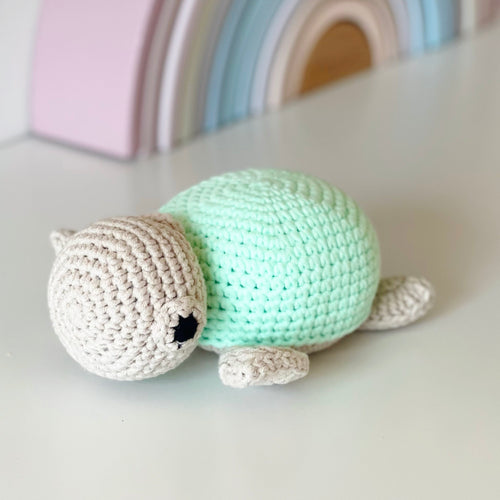 Little Turtle Music Box- Aqua - BEBIMINE LLC