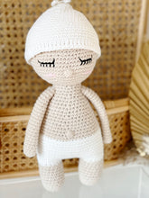 Load image into Gallery viewer, Crochet Baby doll - Beige - BEBIMINE LLC
