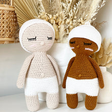 Load image into Gallery viewer, Crochet Baby doll - Beige - BEBIMINE LLC
