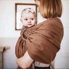 Load image into Gallery viewer, Baby Ring Sling Carrier - Cappuccino - BEBIMINE LLC
