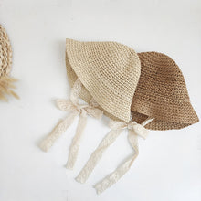 Load image into Gallery viewer, Baby Girl Beach/ Summer Crochet Straw Hat- Choose Your Color - BEBIMINE LLC
