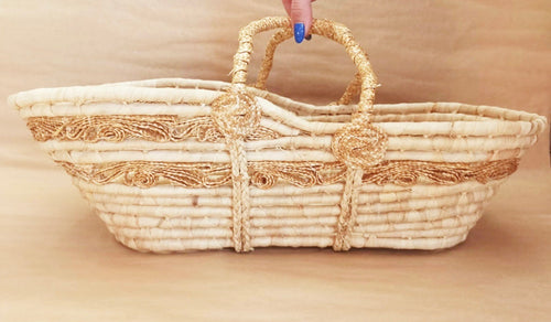 Wicker Basket for Dolls- Moses basket - BEBIMINE LLC