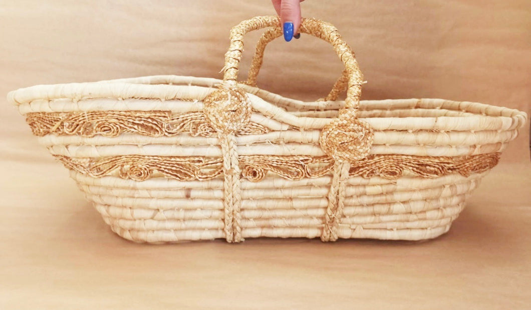 Wicker Basket for Dolls- Moses basket - BEBIMINE LLC