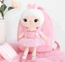 Load image into Gallery viewer, Backpack with Removable Plush doll - Ballet Girl with name - BEBIMINE LLC
