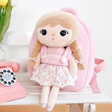 Load image into Gallery viewer, Backpack with Removable Plush doll - Boho Girl with name - BEBIMINE LLC
